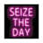 Neon Seize The Day Pink On Black by Hailey Carr - Wrapped Canvas Print-1517642455