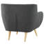Fauteuil en tissu gris Remark