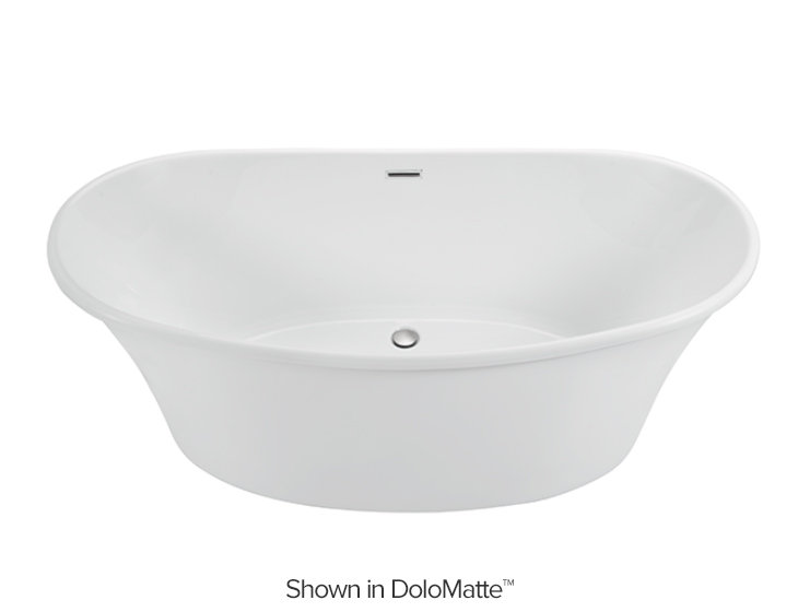 Loretta 2 Freestanding Soaker Tub - Matte, 66.5" L x 42.25"W  x 23.5" H