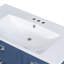 Meuble-lavabo 36 po avec lavabo, armoire de salle de bain bleue avec tiroirs, structure solide et panneau de fibres à densité moyenne