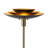Rancho Mirage Torchiere Floor Lamp - Matte Black & Gold-Leaf Shade, Weathered Brass, Black Marble Base