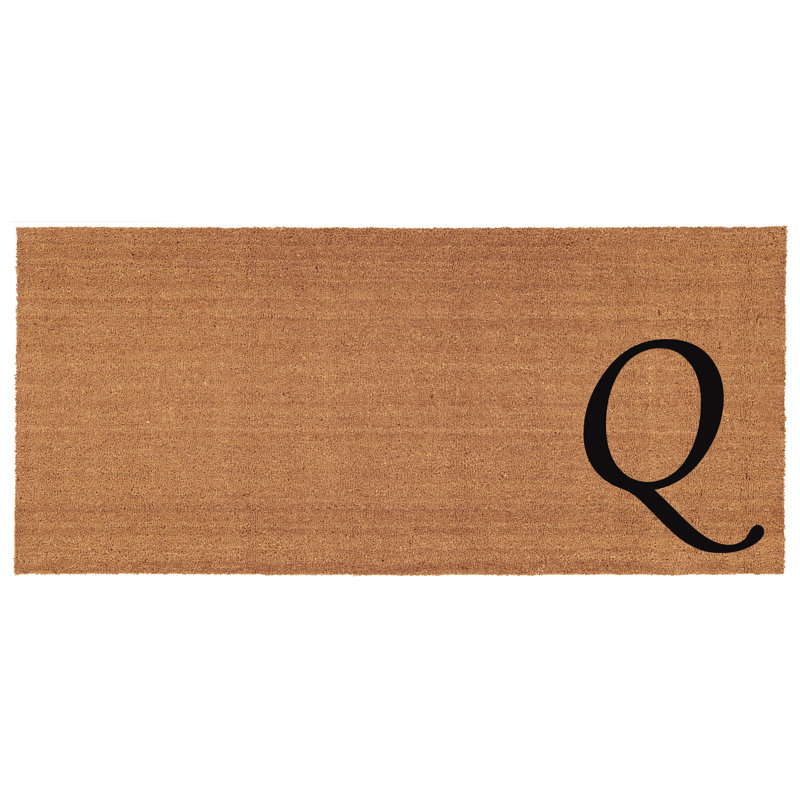 Zebrowski Non-Slip Doormat, Q, Rectangle 2' x 4'