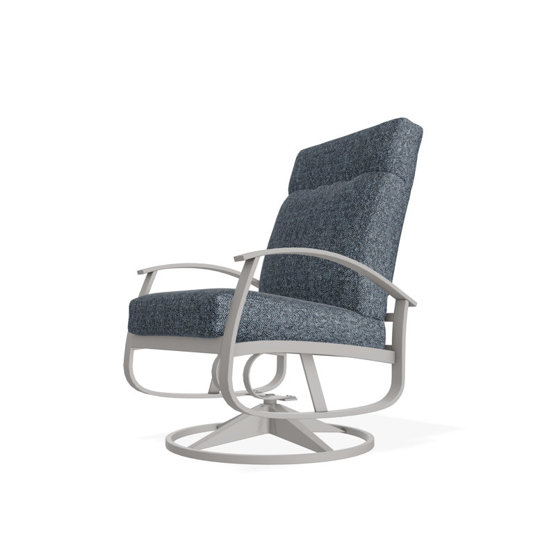 Belle Isle Outdoor Lounge Chair, Restore Indigo, Warm Gray