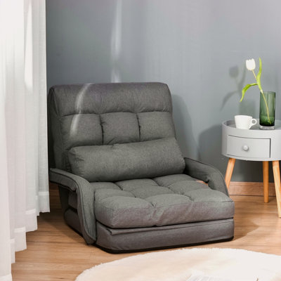Canapé-lit convertible, fauteuil inclinable rembourré avec coussin pour le salon et la chambre à coucher