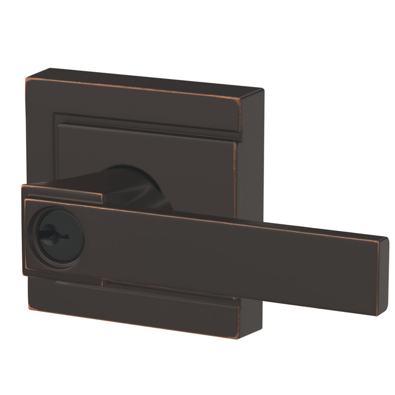 Northbrook Lever with Upland Keyed Entry Lock, Aged Bronze
