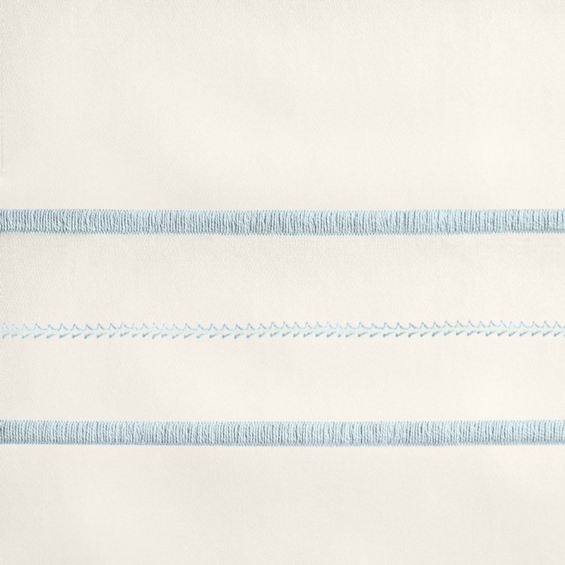 Triad Standard Cotton Duvet Cover, California King Duvet Cover, Ivory/Sion Blue