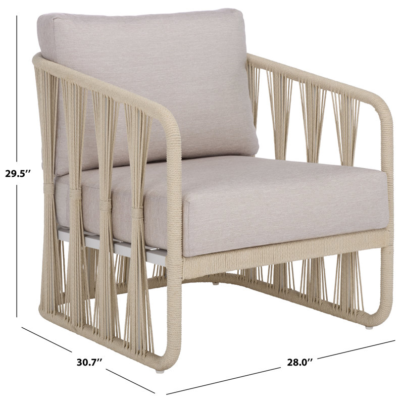 Franklyn Rope And Aluminum Patio Chair, White