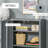 Industrial Gray Storage Closet - Features 3 Shelves For Office Supply Cabinet With Supplies