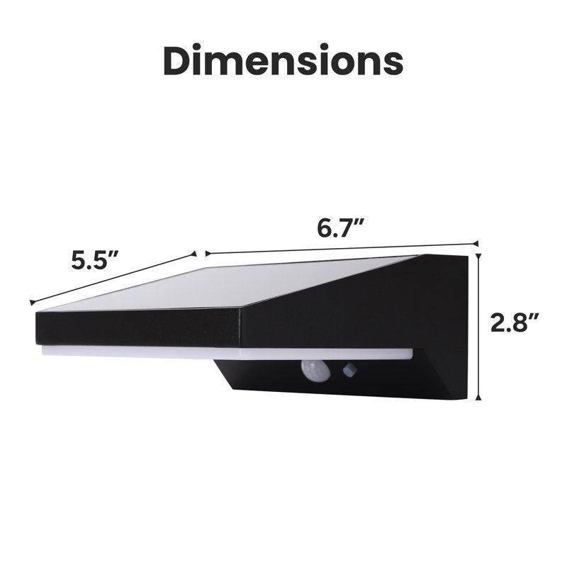 Outdoor Solar Aluminum Wall And Fence Light With Motion Sensor