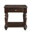 Table de bout de style moderne moderne avec tiroir et tablette inférieure, fini espresso, meubles de salon 1pc