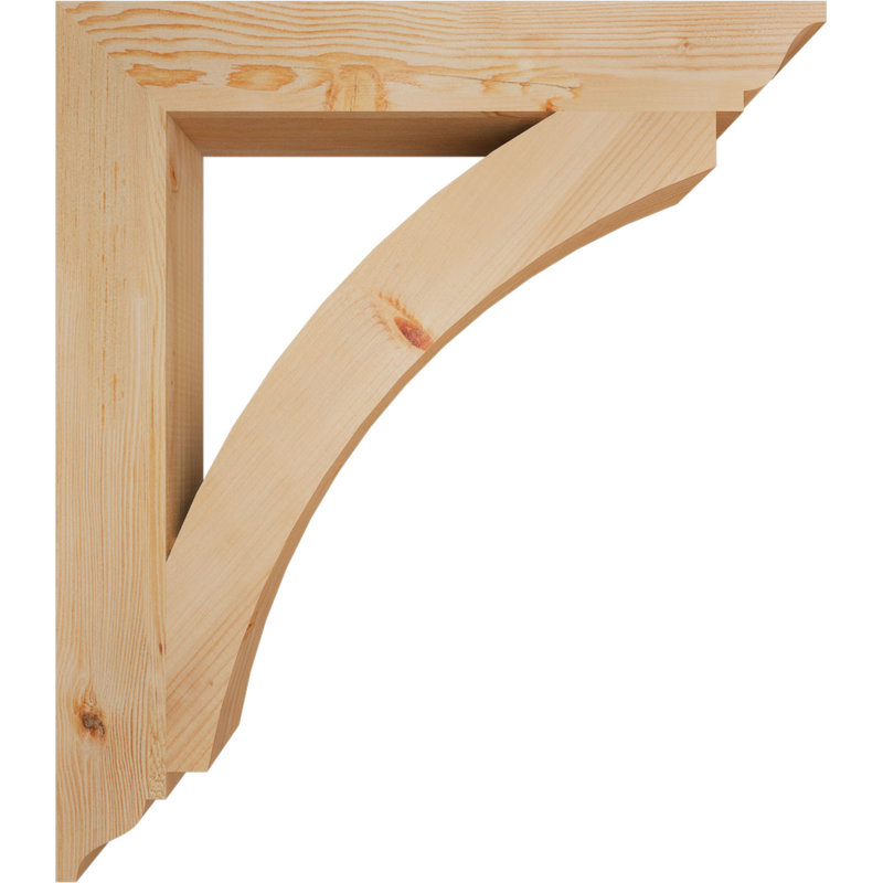 Thorton Traditional Bracket, Douglas Fir (Smooth), 32"H x 3.5"W x 28"D