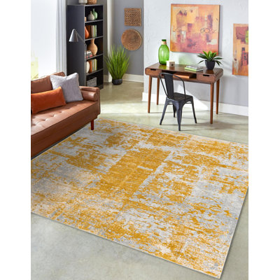 Tapis jaune / gris Glenn
