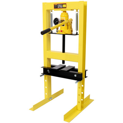 Presse d'atelier à bouteille hydraulique Itonon 6ton avec jauge - capacité de 13 000 lb, cadre en acier solide pour plier / redresser le métal, installer les roulements / joints en U / bagues / joints à rotule / poulies, soupape de sécurité