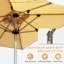 Parasol de patio rectangulaire avec fonction de levage et d'inclinaison à manivelle (base non incluse)-1051159732-1051159733