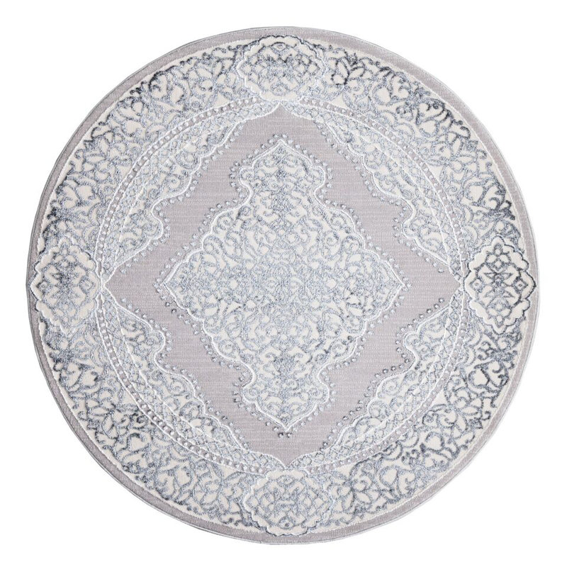 Carenda Floral Area Rug, Round 120cm