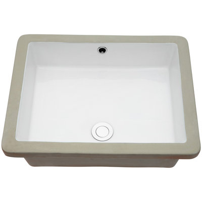 Lavabo de salle de bain élégant en céramique de style européen - encastré rectangulaire d'inspiration élégante