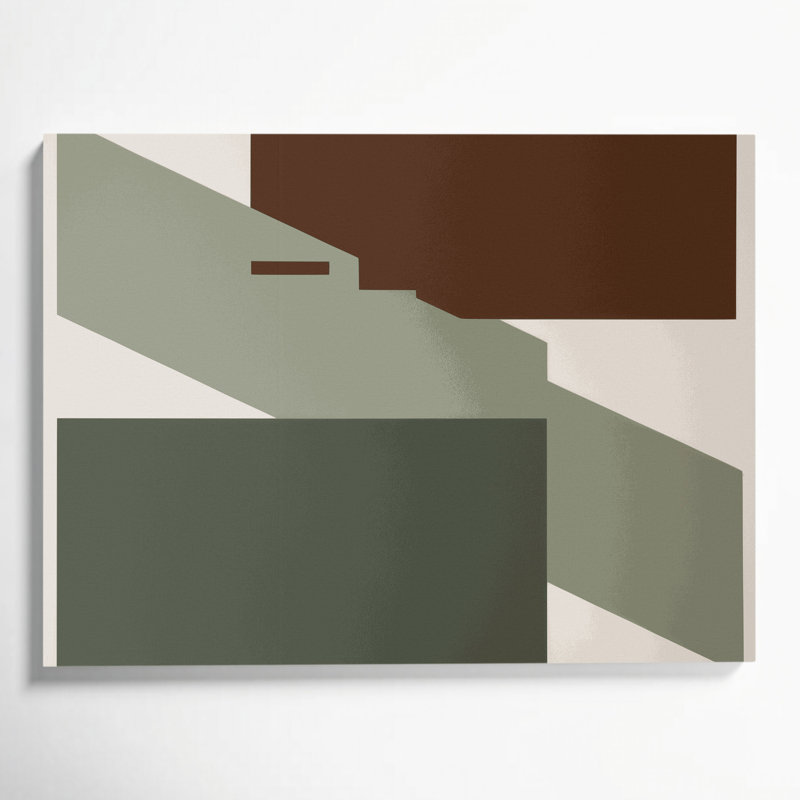 Minimalisme 51, art mural sur toile brune, H 8 po x l 10 po