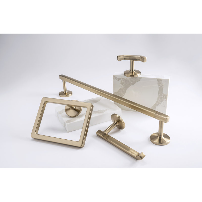 Anneau à serviettes de la collection Woodward - Bronze champagne 5 - 13/16 "x 6 1/2", Bronze champagne