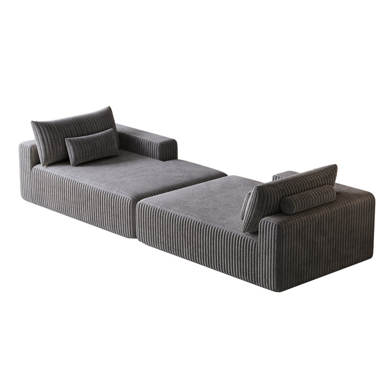 Méridienne surdimensionnée de 102 po, Gris