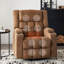 Fauteuil inclinable luxueux en chenille avec massage et angles réglables-405923342