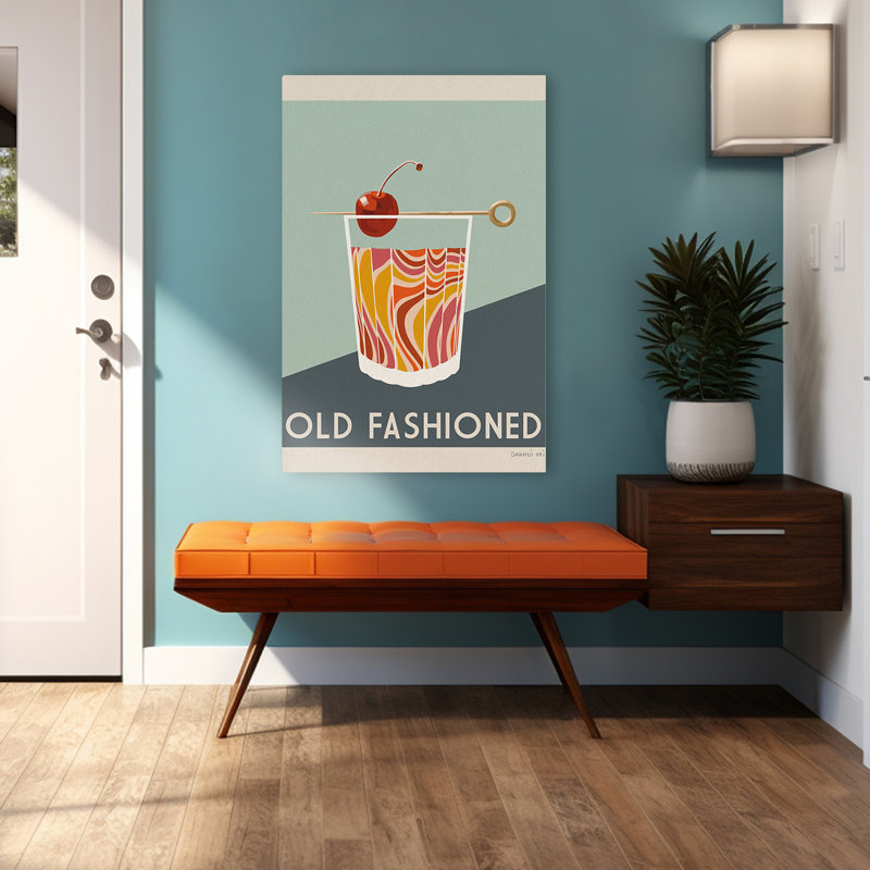Affiche de cocktail Mid-Century moderne IV, H 48 po x l 32 po