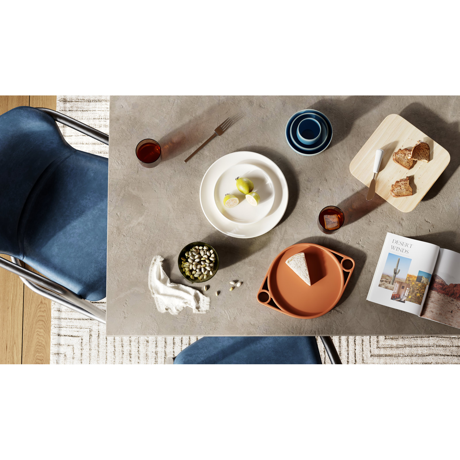 Borgen Stoneware Dinnerware Set, Chalk