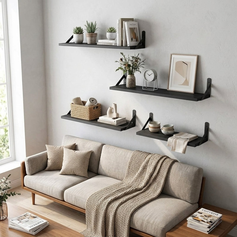 4 Piece Floating Shelf