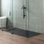 Base de douche à surface solide l 59/60 po x P 31,5 po, antidérapante, profil bas, incurvée, accessible en fauteuil roulant-87073665-87073668