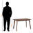 Jive Transitional Walnut Brown Finish Rectangular Dining Table, 29.34'' H X 46.90'' W X 29.34'' D