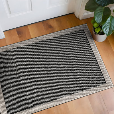 Tapis moderne à motif géométrique moderne à bordure
