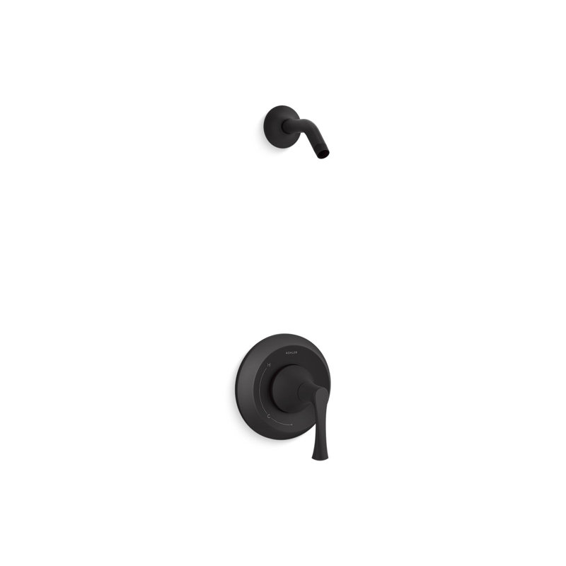 Buckley Rite-Temp Shower Trim Kit, Without Showerhead, Matte Black