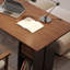 Bureau en pin massif avec pieds en T et rangement ouvert-1928488147