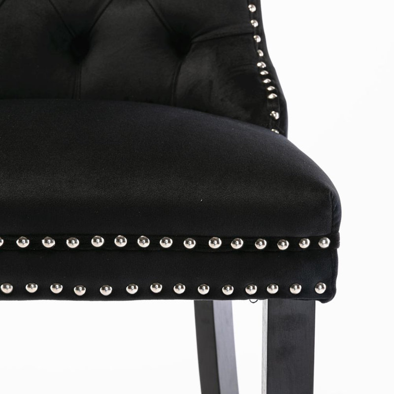 2-Piece Swivel Bar Stools (Black)