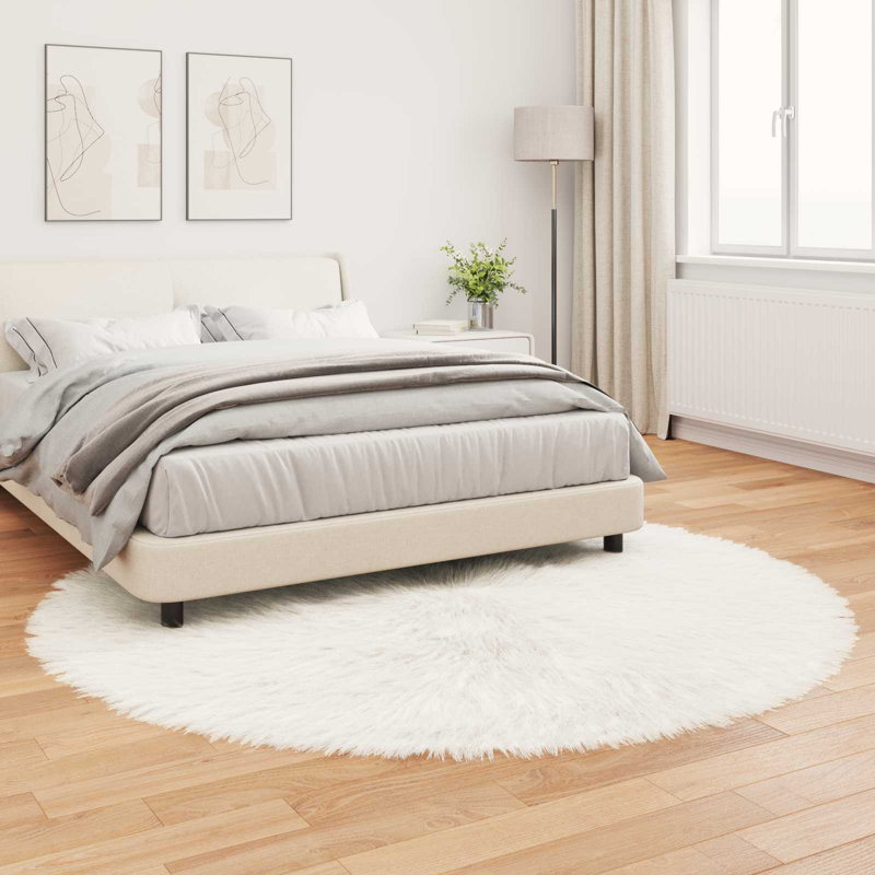 Solid Colour Standard Area Rug, Round 200 cm