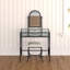 Ensemble de meuble-lavabo 2 pièces avec miroir réglable et banc rembourré Cobbs-51272925