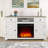 Ambarisha Unfinished TV Stand for TVs up to 65" with Fireplace Included-97274848