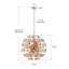 Lustre en sphère Spuntik de 18 po de diamètre et 24 lumières Tinslee