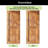 H Design Colour Solid Pine Wood Unassembled Door with Black Rustic Installation Hardware Kit-71797996-71797983