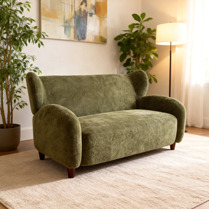 Causeuses Nordic Chair, Tissu vert olive