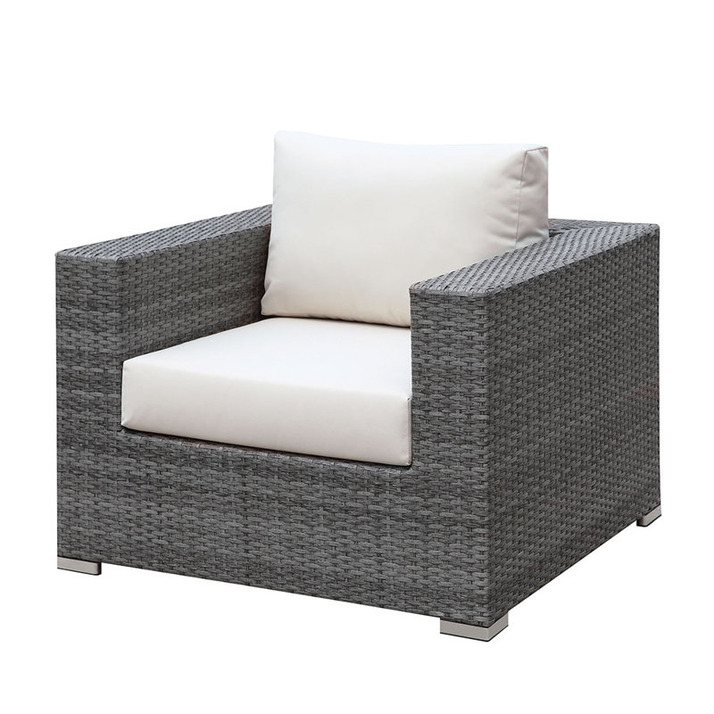 Chaise de patio avec coussin Shearin