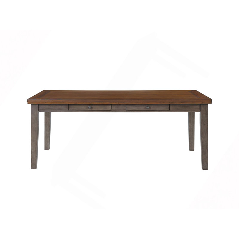Casual Two Tone 6 Drawer Dining Table