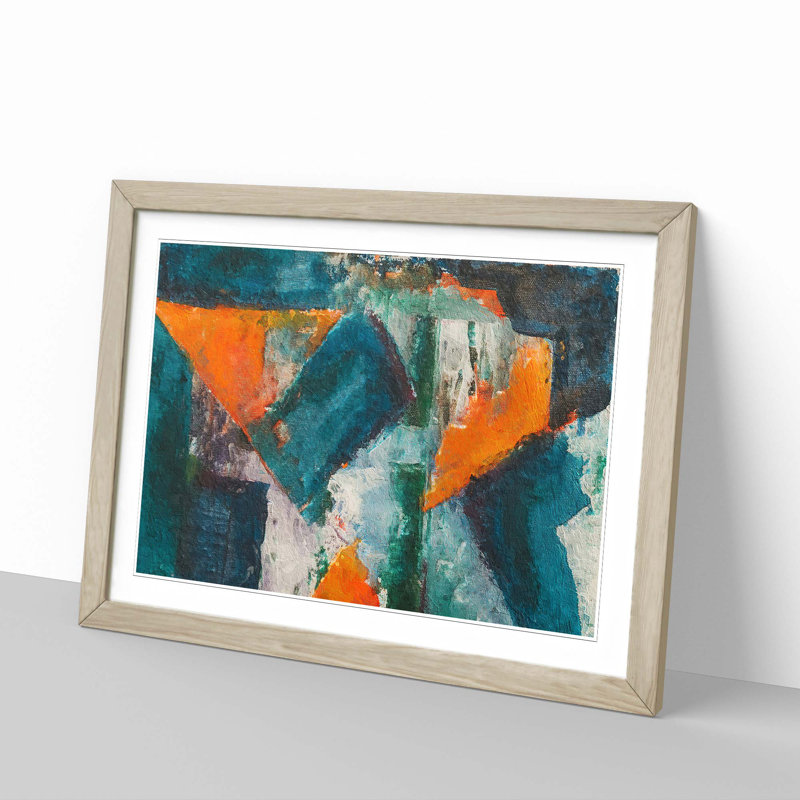 Abstract Vol.62 by S.Johnson - Single Picture Frame Print, 33cm H x 45cm W x 2cm D, Oak Framed
