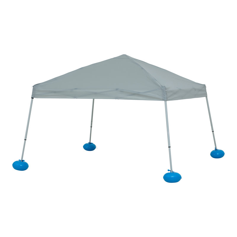 Sunjoy 10 ft. × 10ft. Floating Pool Canopy With Hand Carry Bag Pop Up Gazebo Fabric Canopy, Grey
