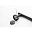 Ensemble de 2 porte-serviettes de salle de bain en acier inoxydable noir mat - Aspect moderne, construction solide et stable