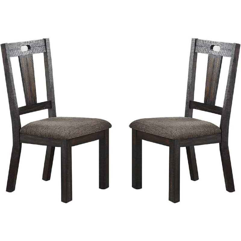 Chaises de salle à manger, gris foncé