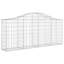 Arched Gabion Baskets 2 Pcs Galvanised Iron-204208234