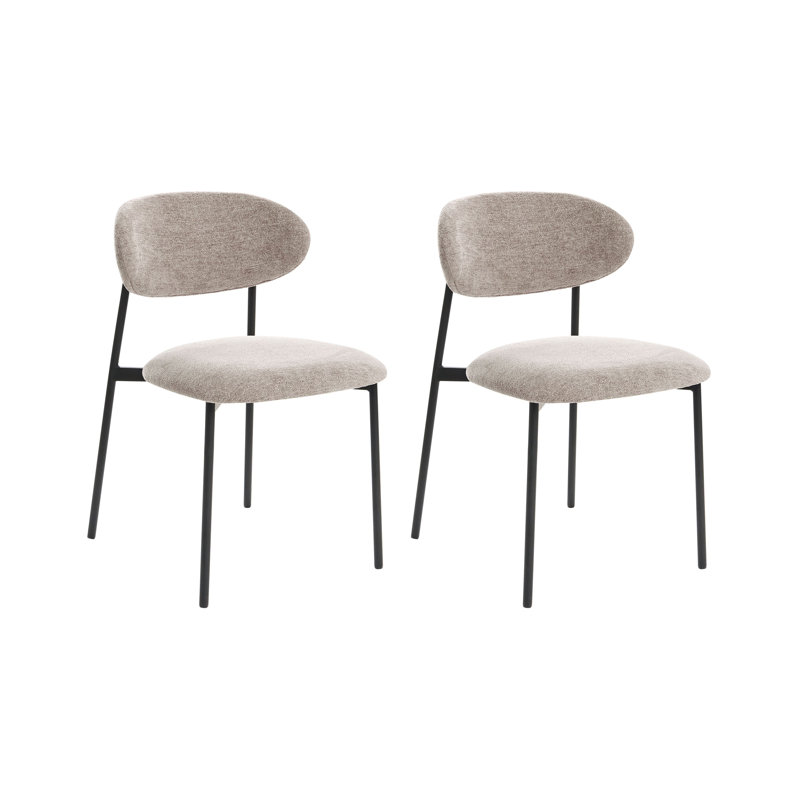 46cm H Upholstered Side Chair in Beige