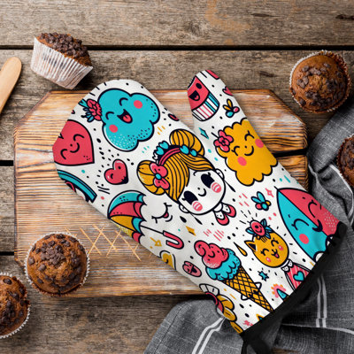 Neon Vibes Oven Mitt Cotton Twill
