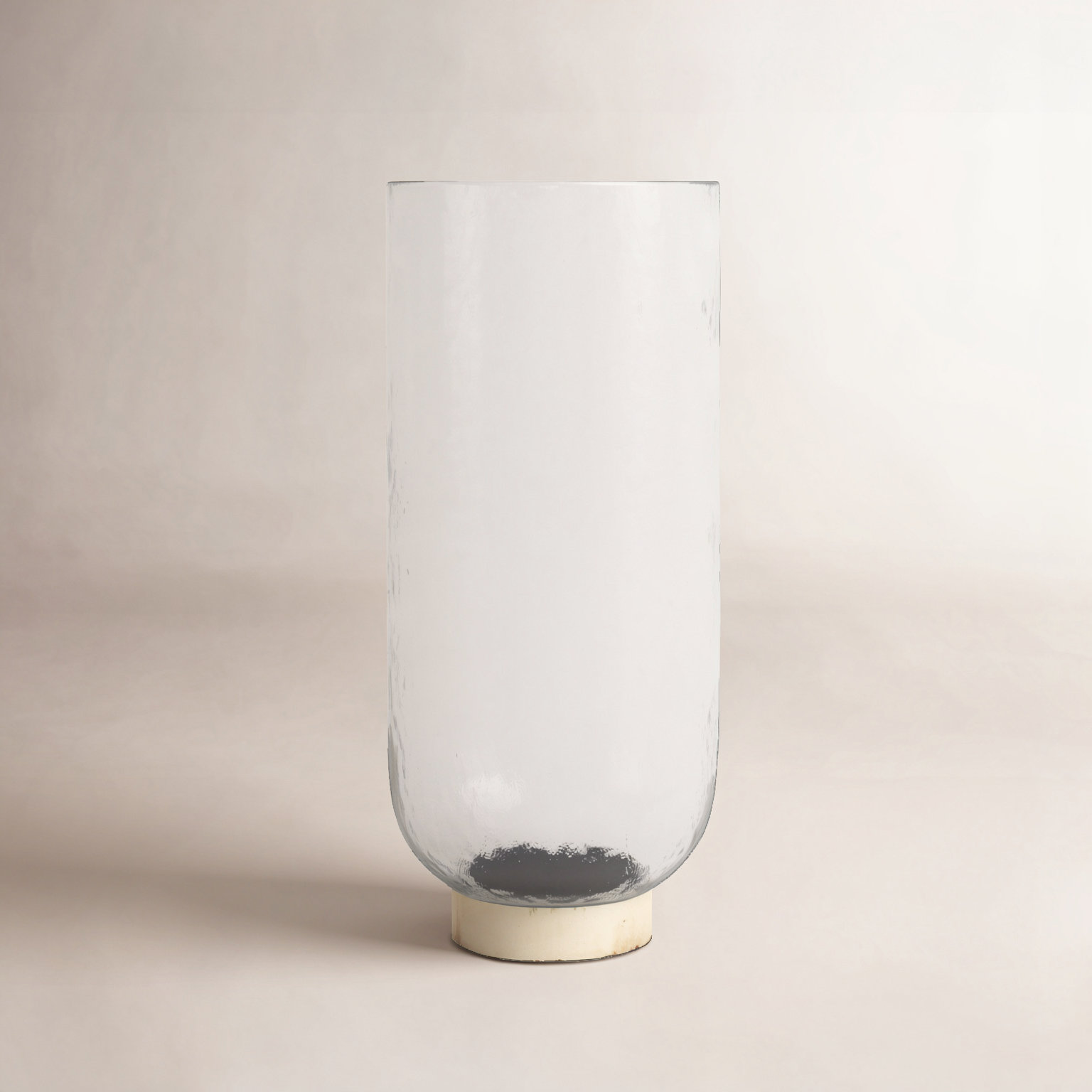 Glass Hurricane Candle Holder, 12" H x 5" W x 5" D