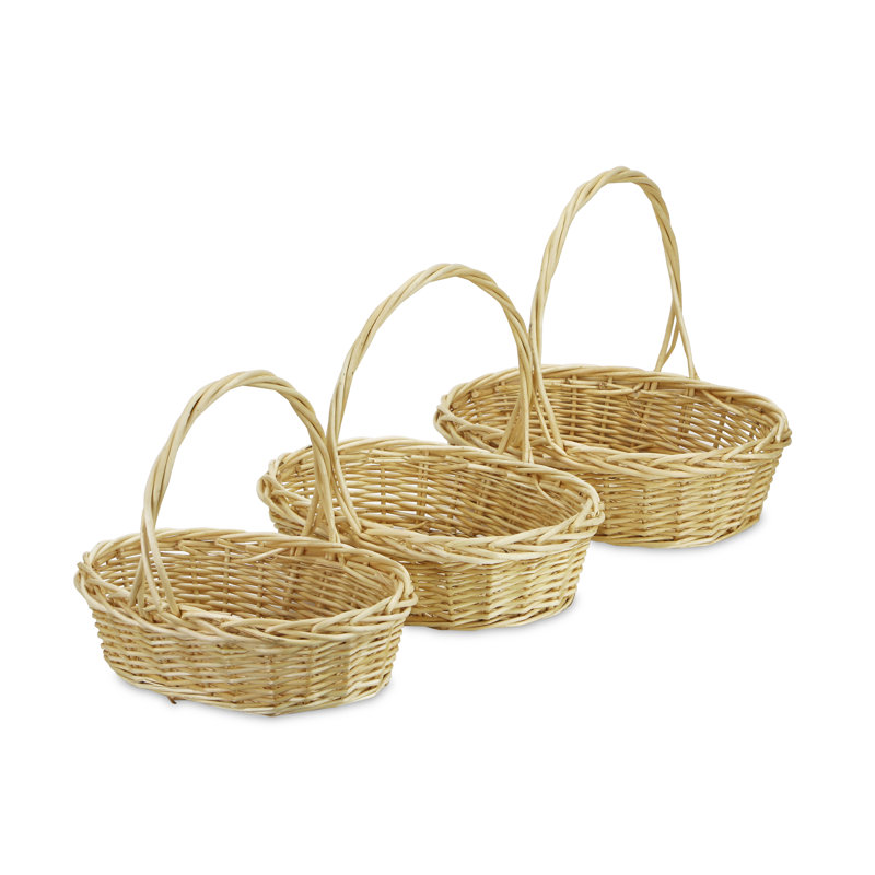 Ensemble de 3 paniers en osier Low Up